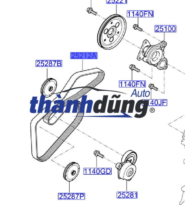 cụm tăng tổng, dây curoa tổng, bạc đạn tăng tổng, bi tăng tổng