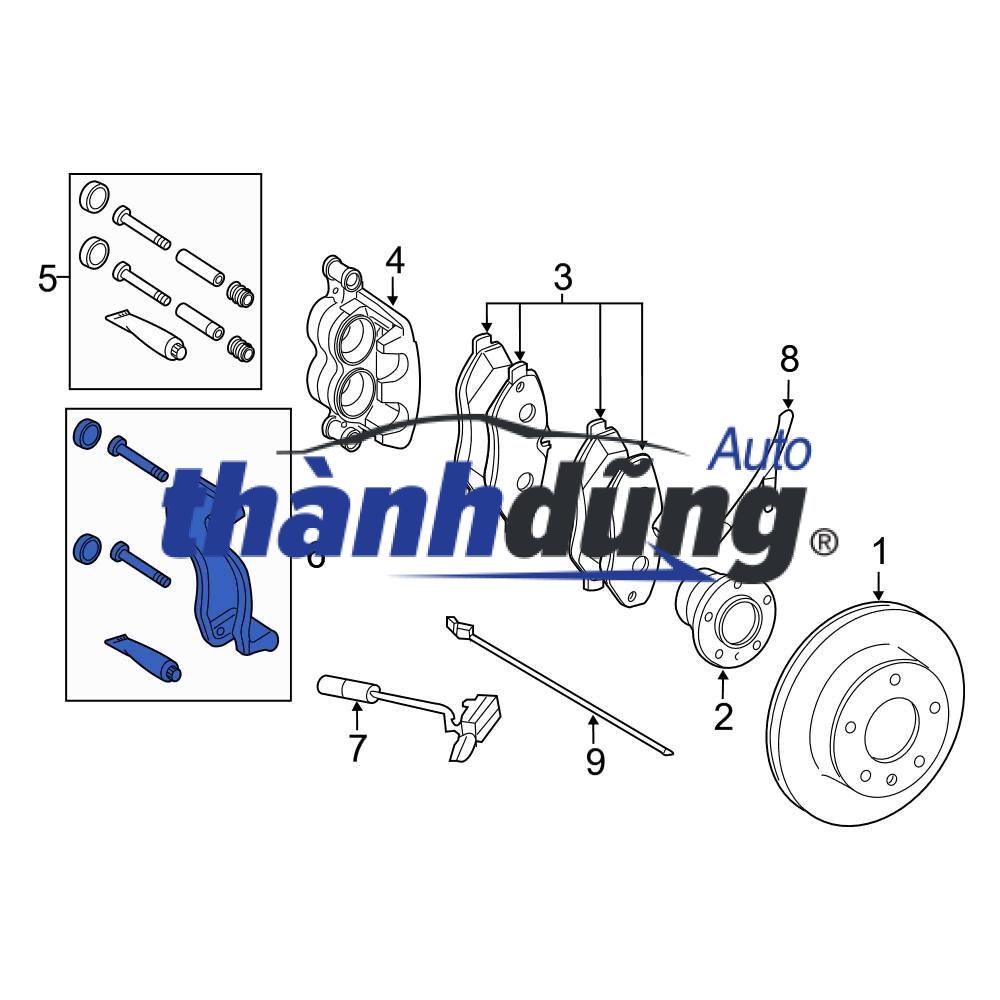 cụm gông phanh - đùm thắng sau