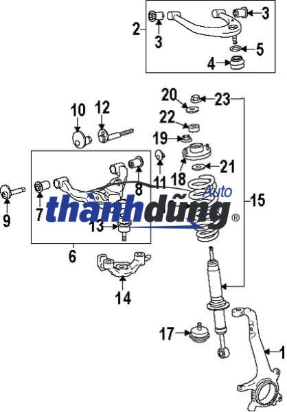 bi bát bèo giảm xóc, bạc đạn chà nhún
