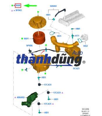 sơ đồ hộp lọc gió, bầu lọc gió